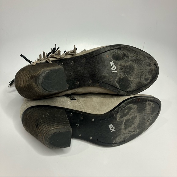 Sam Edelman Louie suede fringe boots size 8.5 - Picture 6 of 10